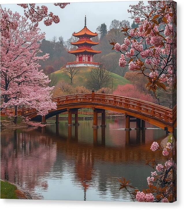 Bridge of Blossoms - Canvas Print