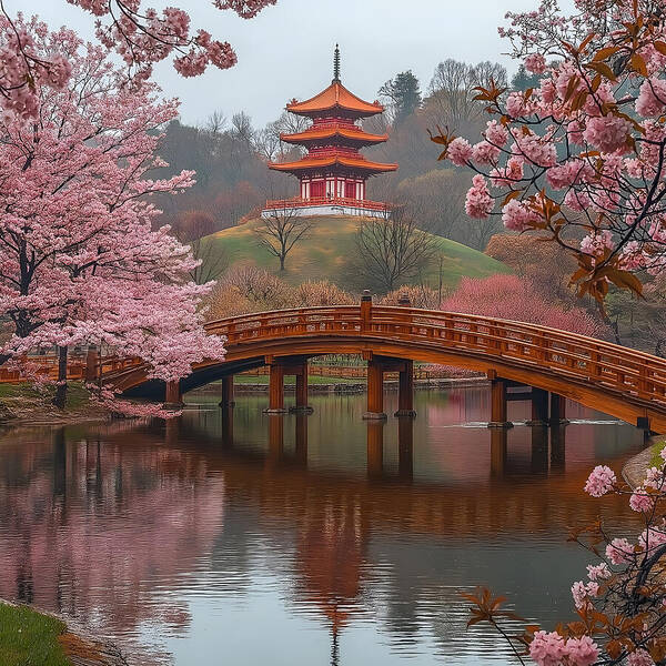 Bridge of Blossoms - Art Print