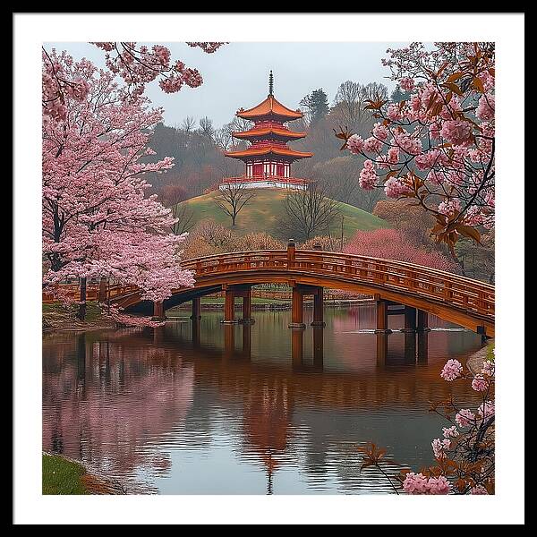 Bridge of Blossoms - Framed Print