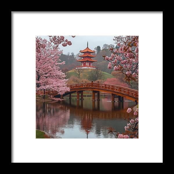 Bridge of Blossoms - Framed Print