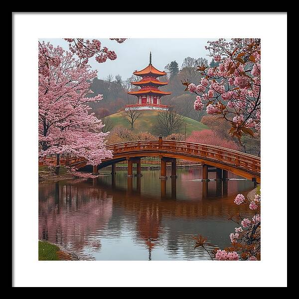 Bridge of Blossoms - Framed Print