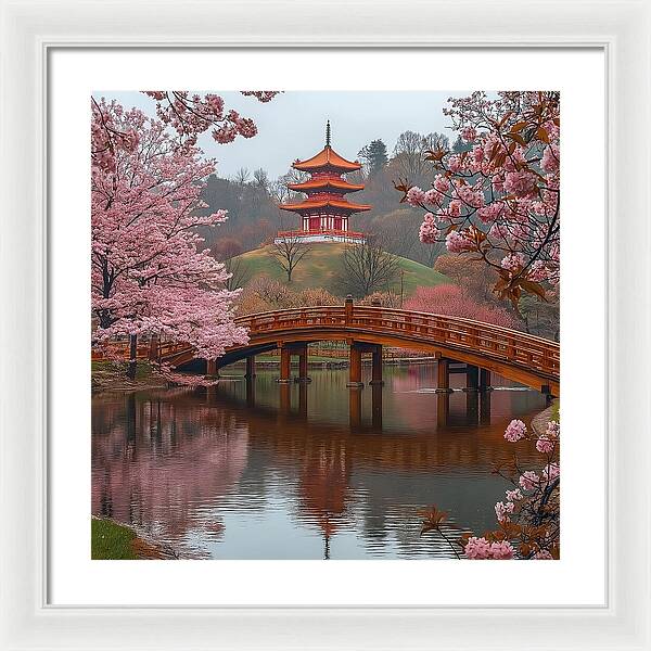 Bridge of Blossoms - Framed Print