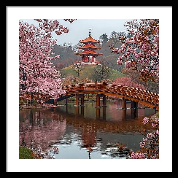 Bridge of Blossoms - Framed Print