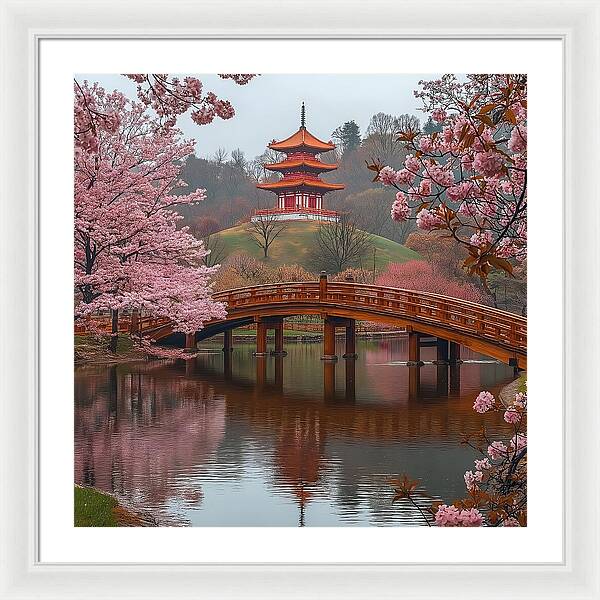 Bridge of Blossoms - Framed Print