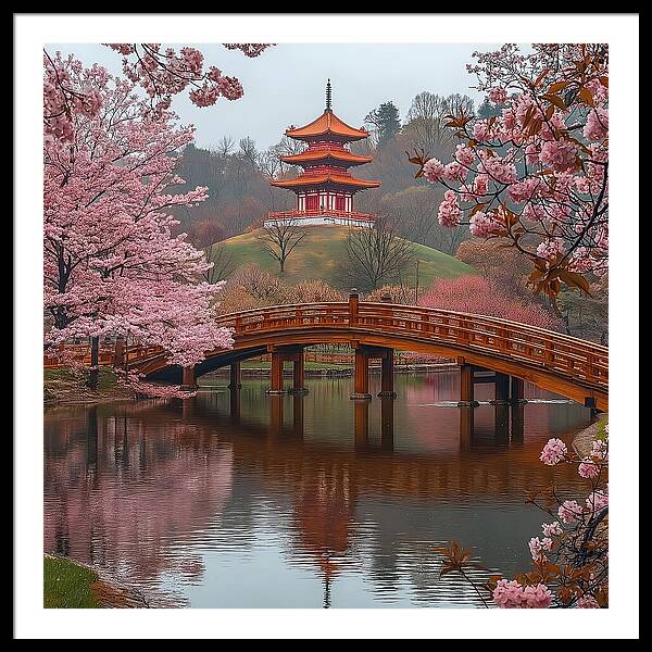 Bridge of Blossoms - Framed Print