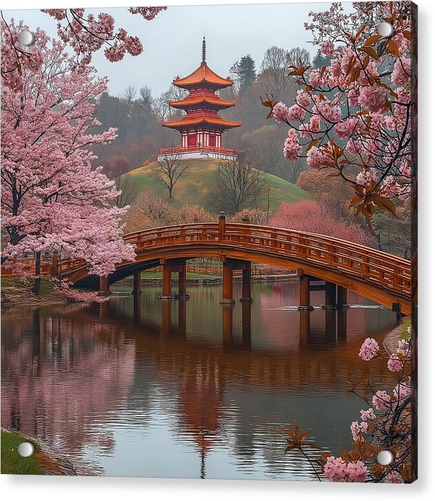 Bridge of Blossoms - Acrylic Print