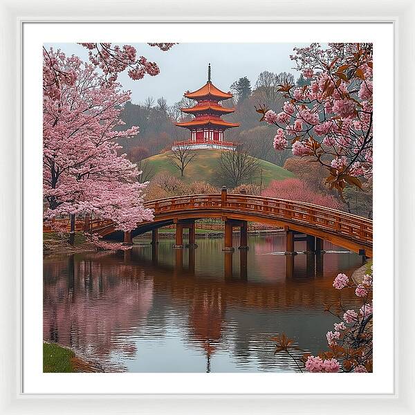 Bridge of Blossoms - Framed Print