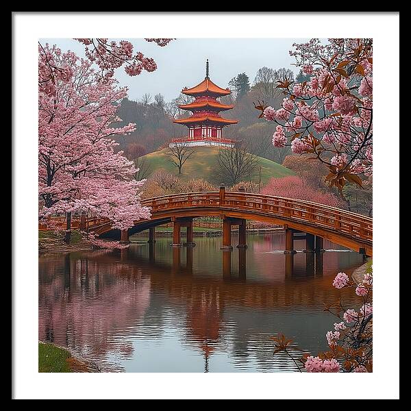 Bridge of Blossoms - Framed Print