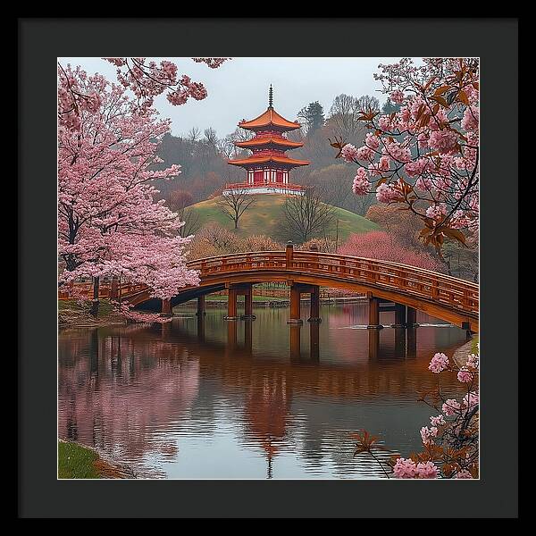 Bridge of Blossoms - Framed Print