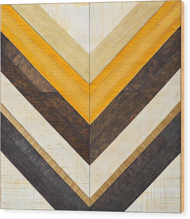 Burnished Angles - Wood Print