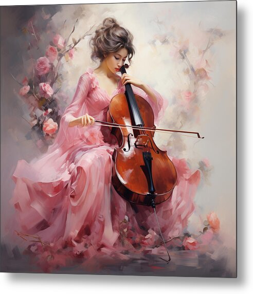 Cello Muse - Metal Print