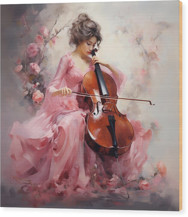 Cello Muse - Wood Print