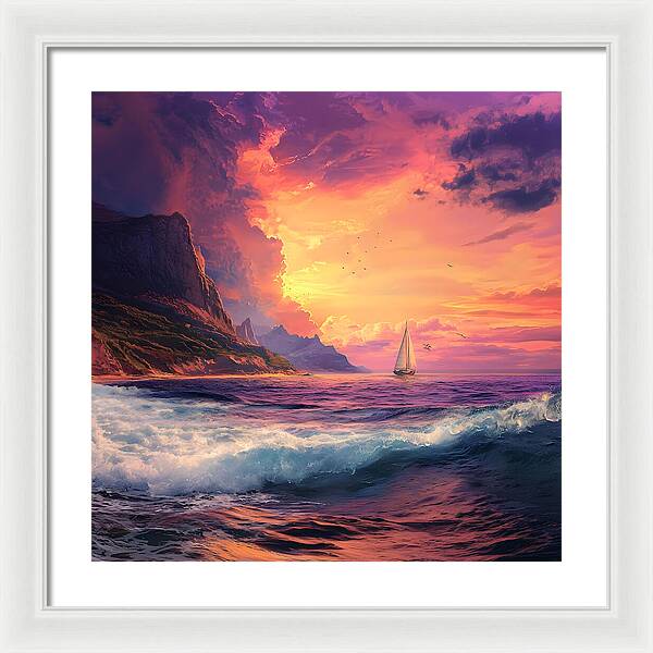 Chasing the Sunset - Framed Print