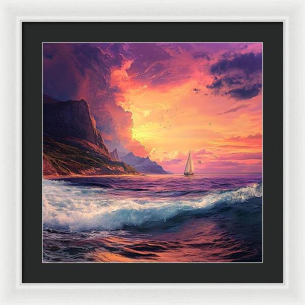 Chasing the Sunset - Framed Print