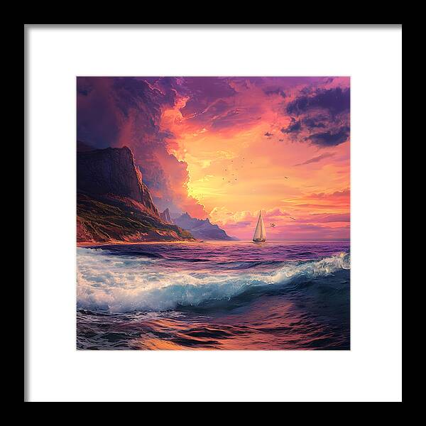 Chasing the Sunset - Framed Print