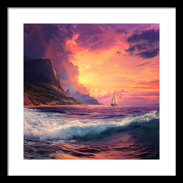 Chasing the Sunset - Framed Print