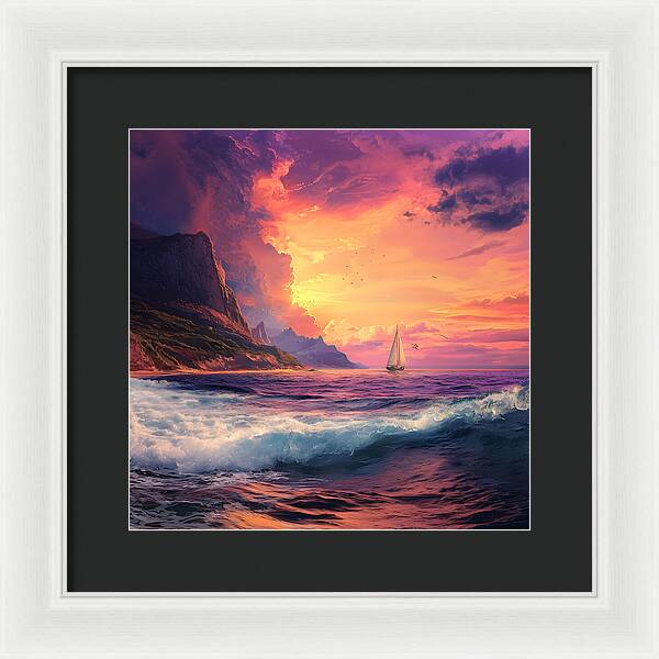 Chasing the Sunset - Framed Print