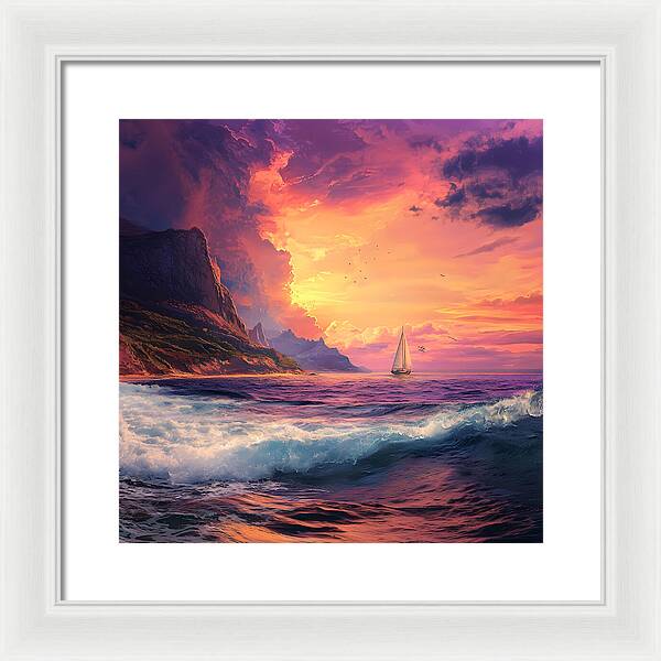 Chasing the Sunset - Framed Print