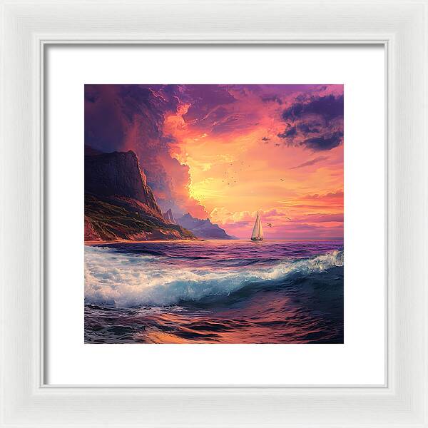 Chasing the Sunset - Framed Print