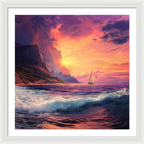 Chasing the Sunset - Framed Print