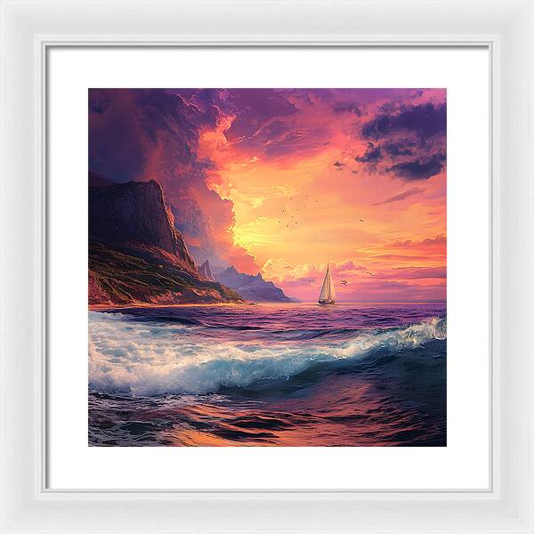 Chasing the Sunset - Framed Print