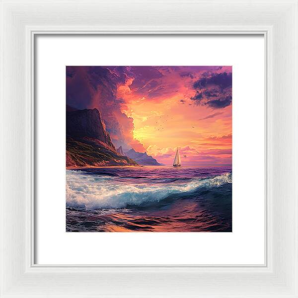 Chasing the Sunset - Framed Print