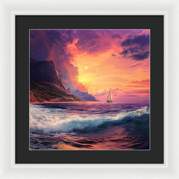 Chasing the Sunset - Framed Print