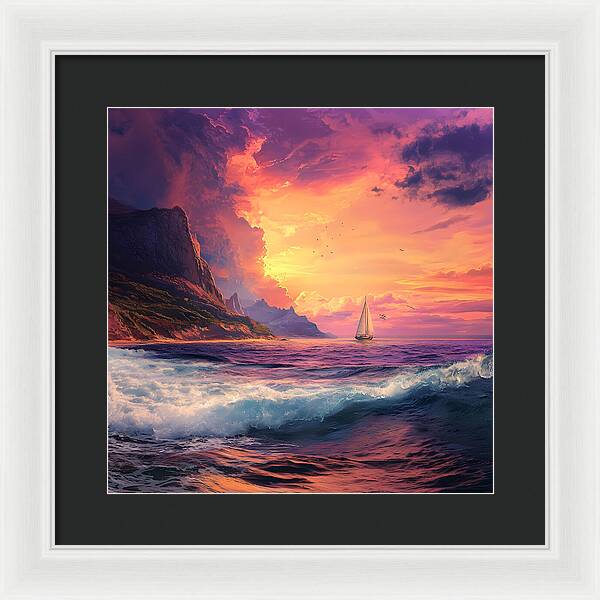 Chasing the Sunset - Framed Print