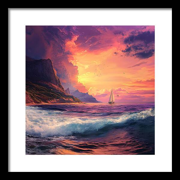 Chasing the Sunset - Framed Print