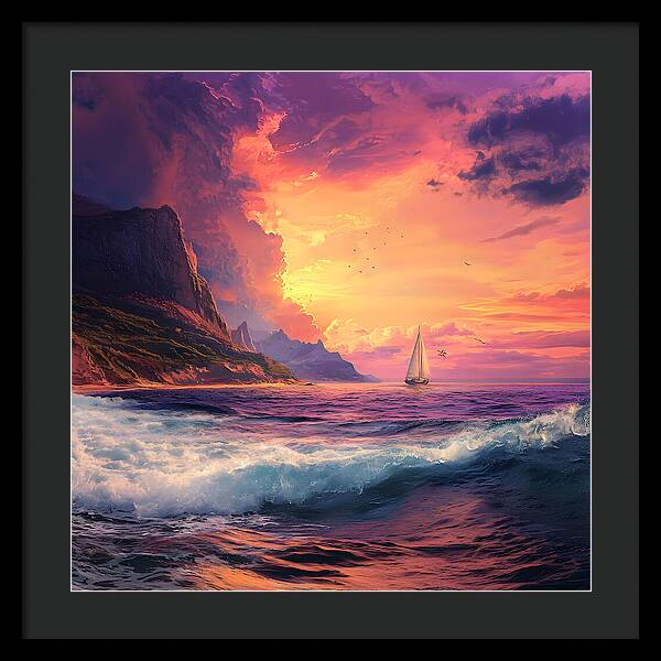 Chasing the Sunset - Framed Print