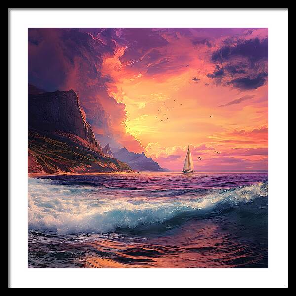 Chasing the Sunset - Framed Print