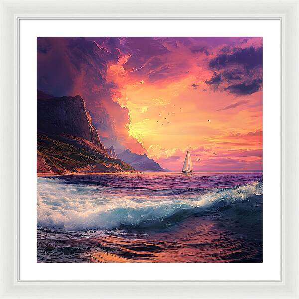 Chasing the Sunset - Framed Print