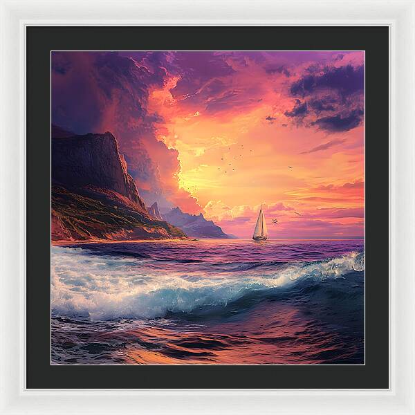 Chasing the Sunset - Framed Print