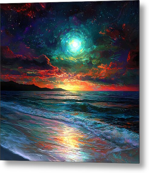 Cosmic Sunset - Metal Print