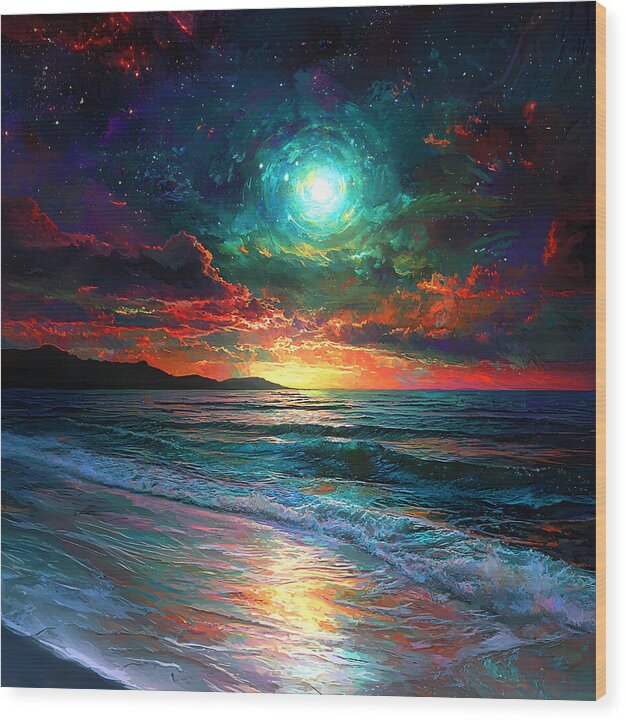 Cosmic Sunset - Wood Print