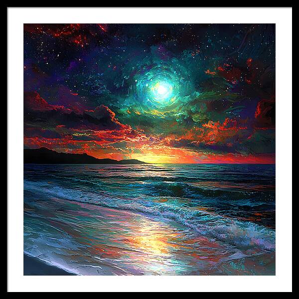 Cosmic Sunset - Framed Print