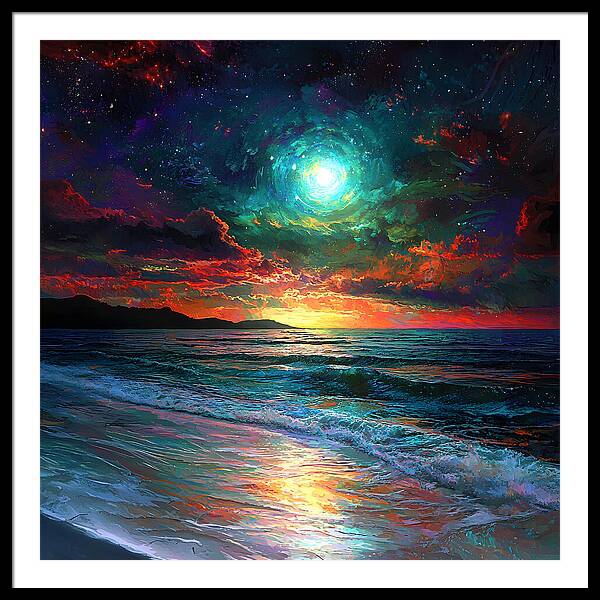 Cosmic Sunset - Framed Print