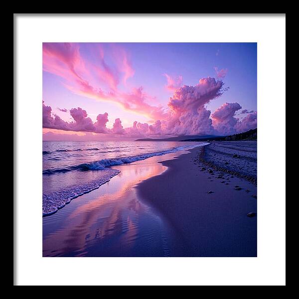 Cotton Candy Shores - Framed Print