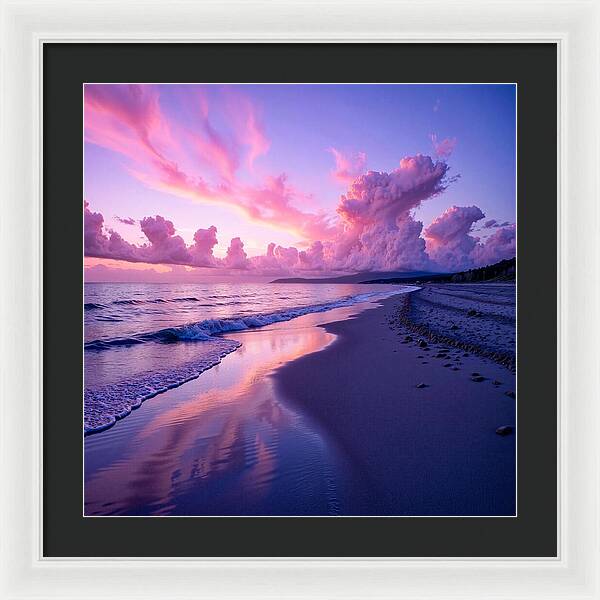 Cotton Candy Shores - Framed Print