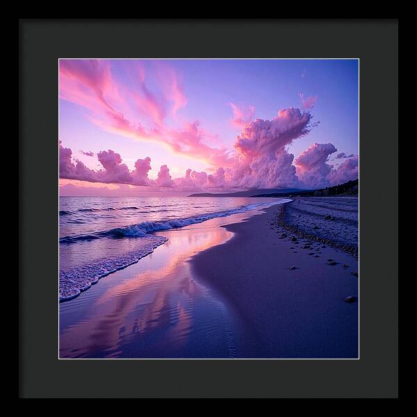 Cotton Candy Shores - Framed Print