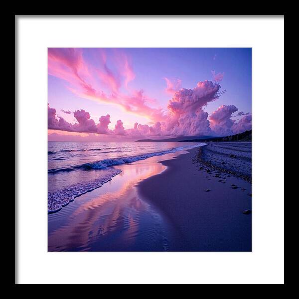 Cotton Candy Shores - Framed Print