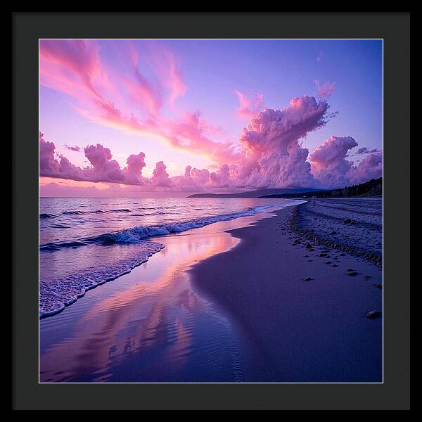 Cotton Candy Shores - Framed Print