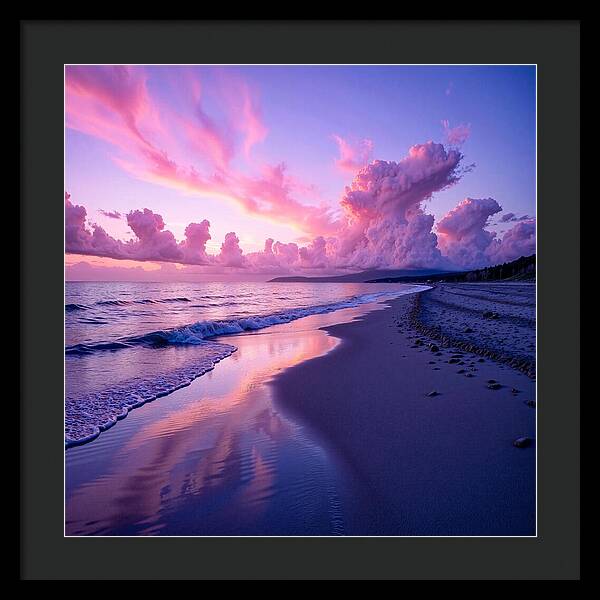 Cotton Candy Shores - Framed Print