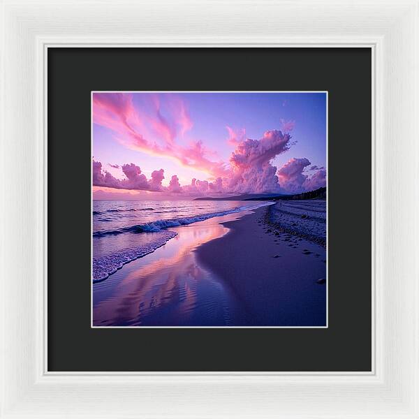 Cotton Candy Shores - Framed Print