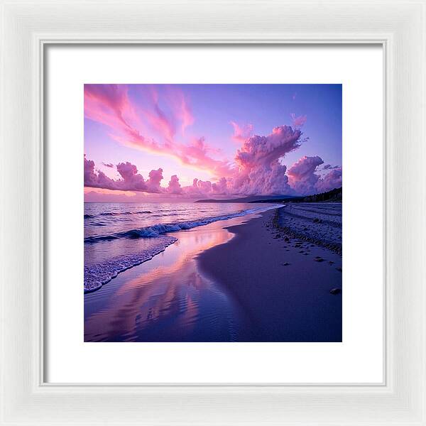 Cotton Candy Shores - Framed Print