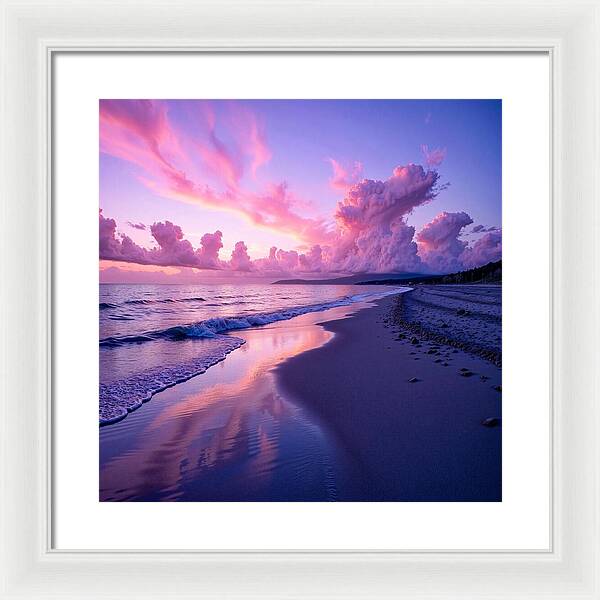 Cotton Candy Shores - Framed Print