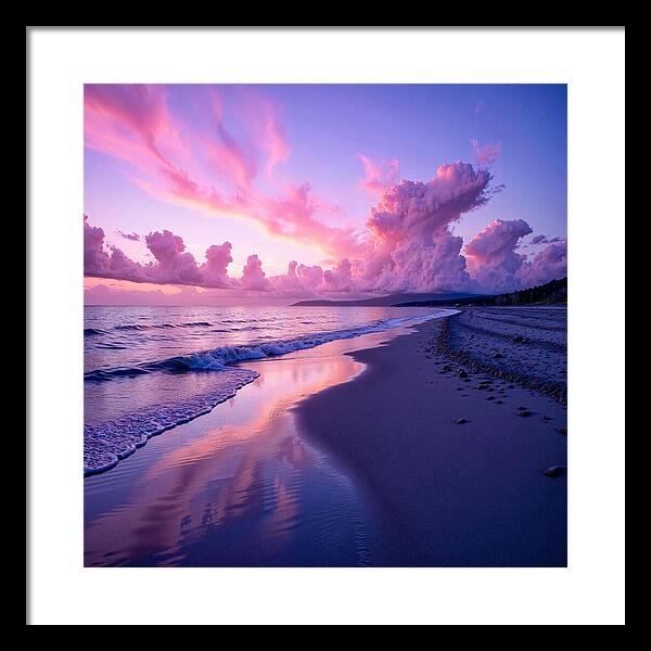 Cotton Candy Shores - Framed Print