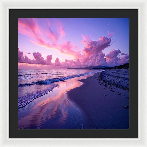 Cotton Candy Shores - Framed Print