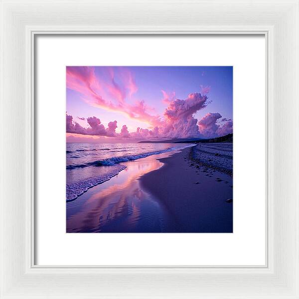 Cotton Candy Shores - Framed Print