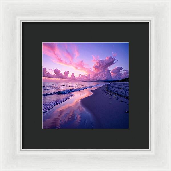 Cotton Candy Shores - Framed Print